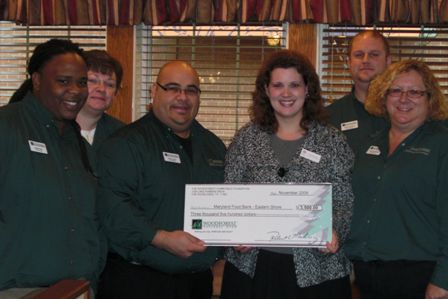 Maryland Food Bank - Eastern Shore Receives $3,500 Donation