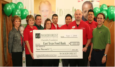 Woodforest Charitable Foundation and Woodforest National Bank Makes First Donation to Hunger Action