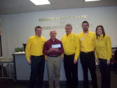 Regional Food Bank of Northeastern New York Receives $400 Donation