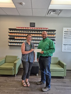 Food Finders Food Bank recently received a $435.00 donation from WCF.
