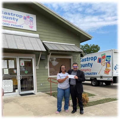 Bastrop Food Pantry recently received a $1,860 donation from WCF.