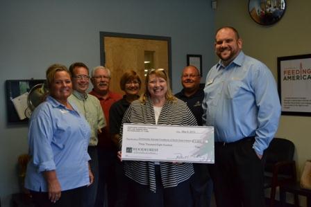 Community Harvest Food Bank of Northeast Indiana receives $3,800 donation from WCF.