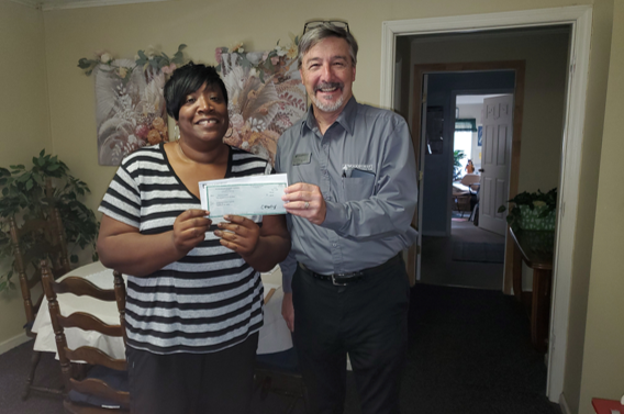 Cumberland Interfaith Hospitality Network recently received a $1,000.00 donation from WCF.