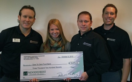 Dare to Care Food Bank receives $420 donation from Woodforest Charitable Foundation.