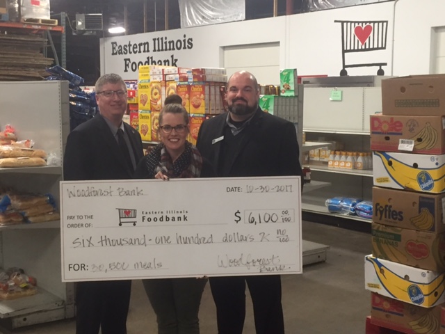 Eastern Illinois Foodbank received a $6,100 donation from WCF.