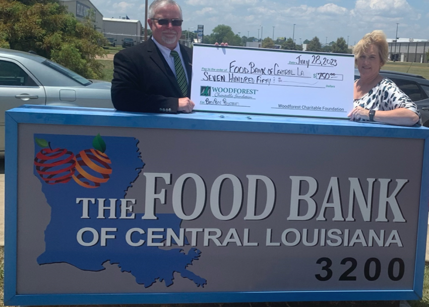 Food Bank of Central Louisiana received a $750.00 donation from WCF.