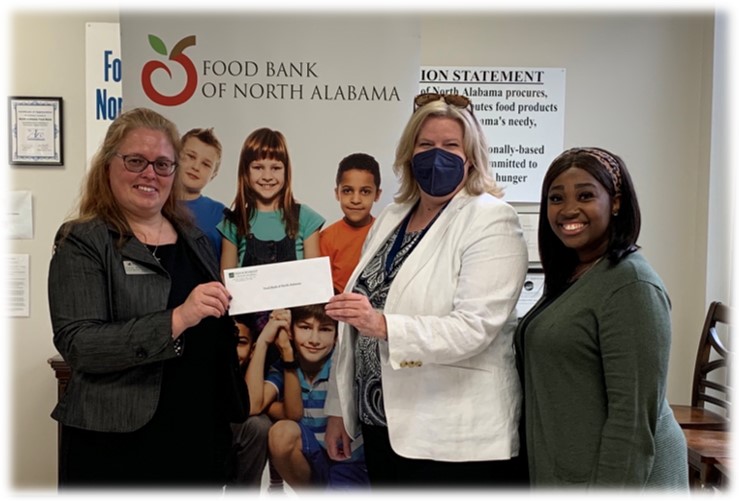 Food Bank of North Alabama received a donation from WCF.