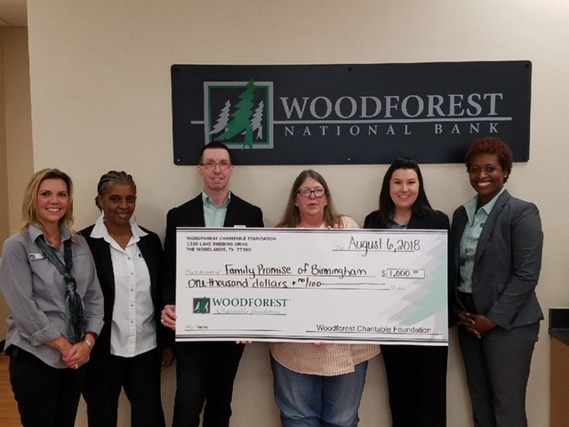 Family Promise of Birmingham received a $1,000 donation from WCF.