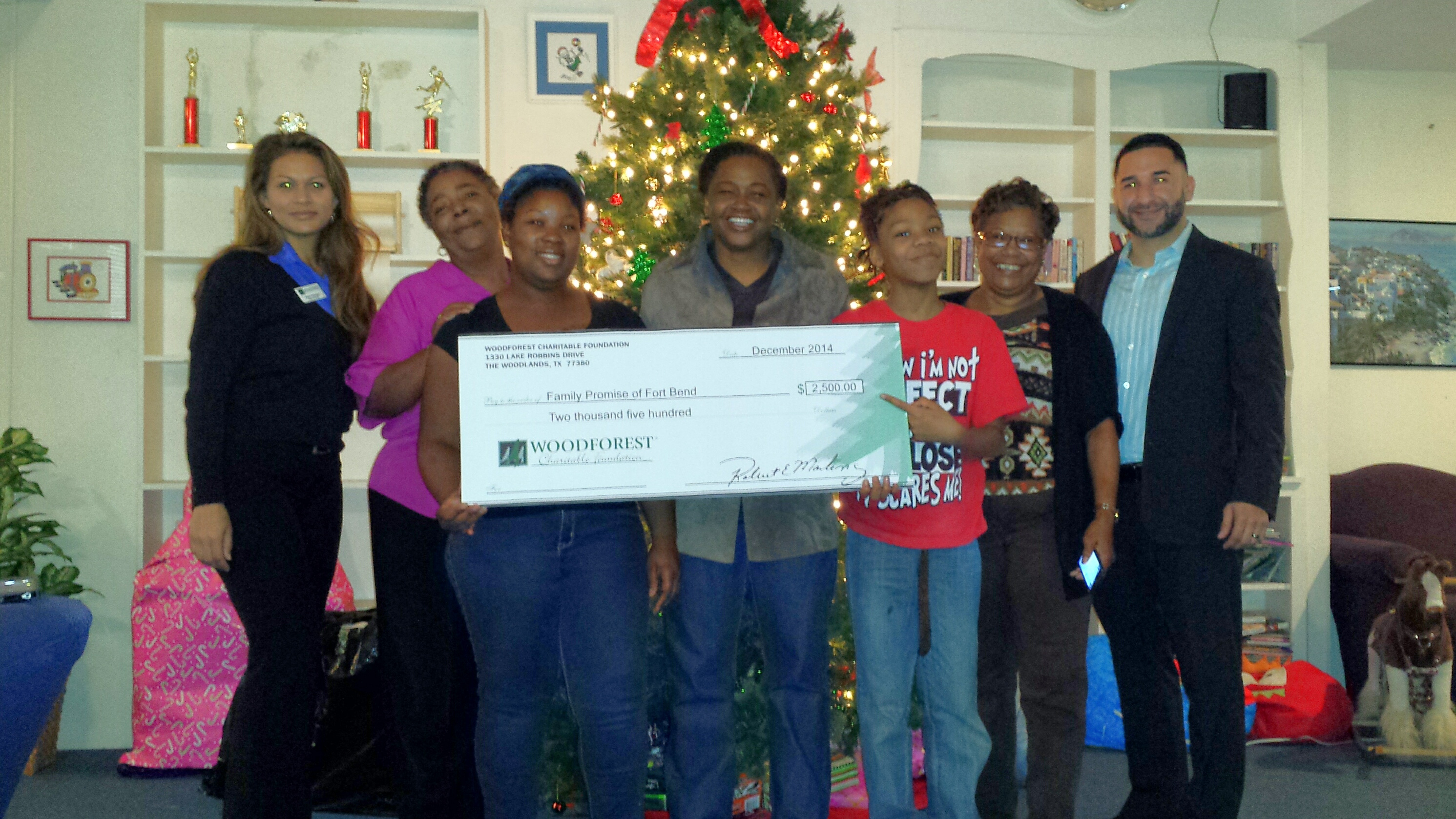 Family Promise of Fort Bend recently received a donation from WCF.