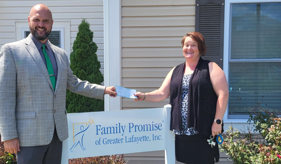 Family Promise of Greater Lafyette received a $500.00 donation from WCF.