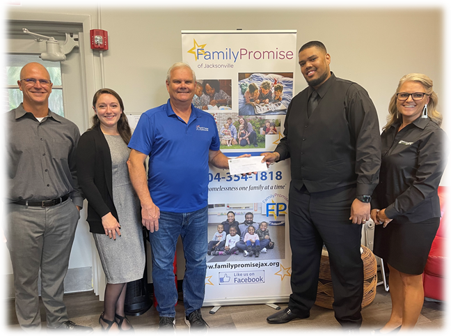 Family Promise of Jacksonville received a donation from WCF.