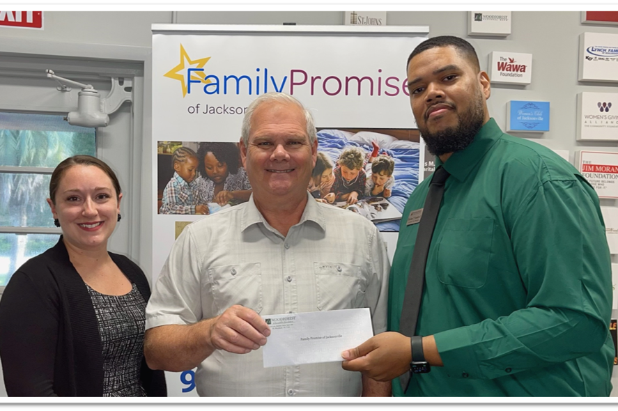 Family Promise of Jacksonville received a donation from WCF.