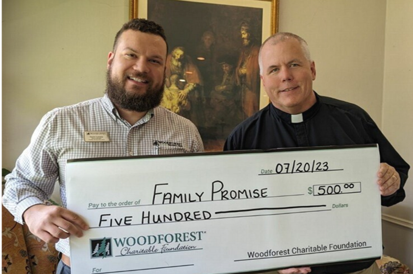 Family Promise of Longview recently received a $500.00 donation from WCF.