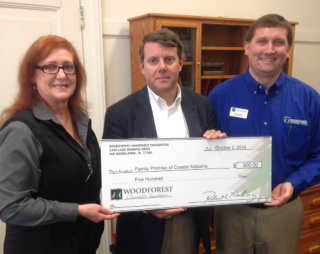 Family Promise of Coastal Alabama received a $500 donation from WCF.