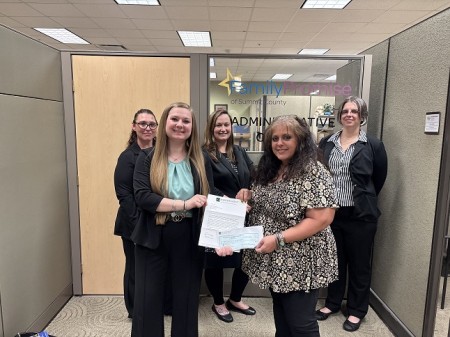 Family Promise of Summit County recently received a $500.00 donation from WCF.