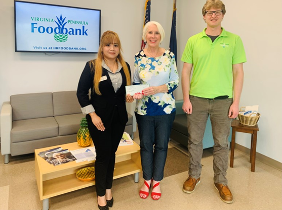 Foodbank of the Virginia Peninsula received a donation from WCF.
