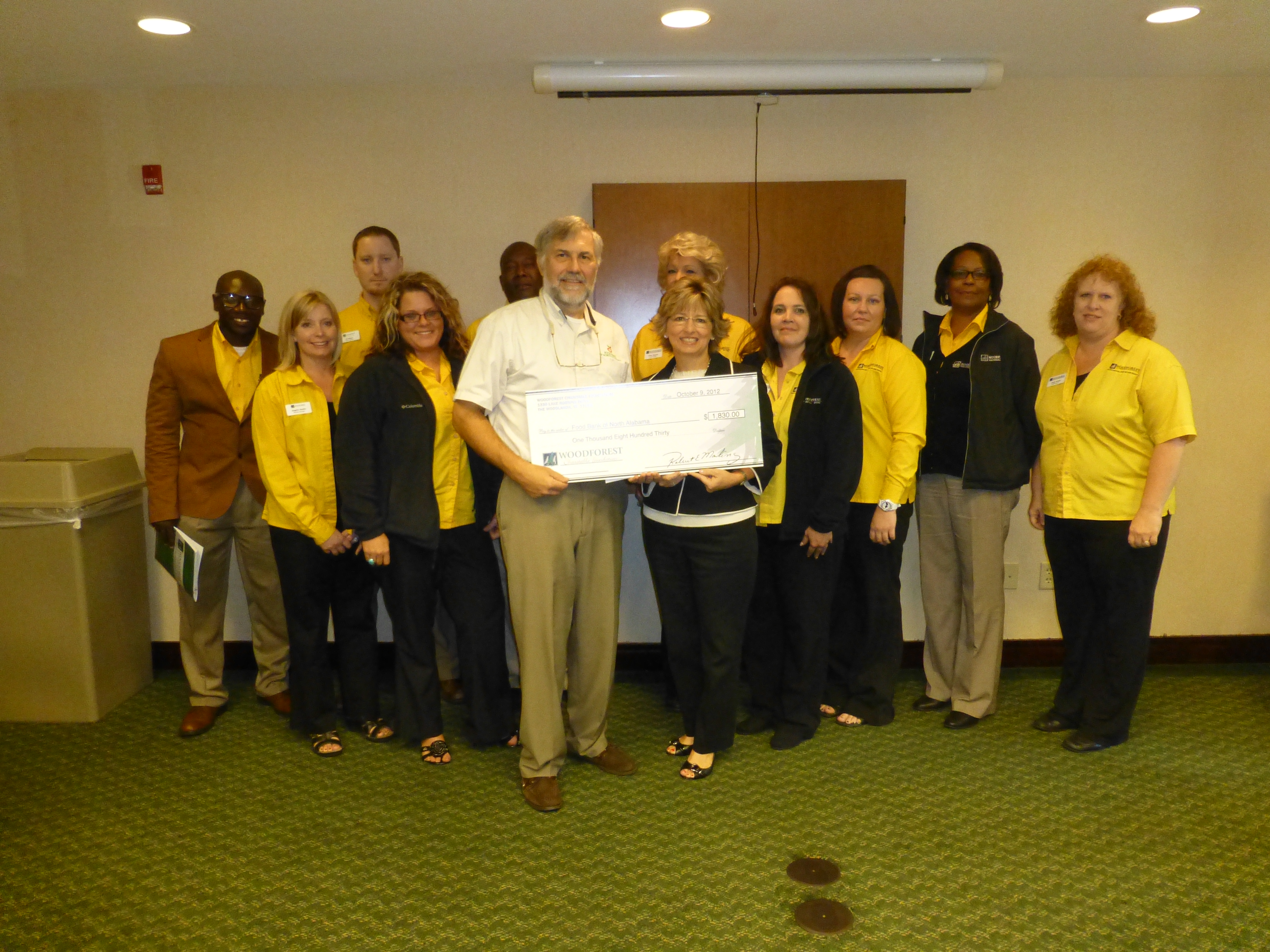Food Bank of North Alabama receives $1,755 donation from Woodforest Charitable Foundation.