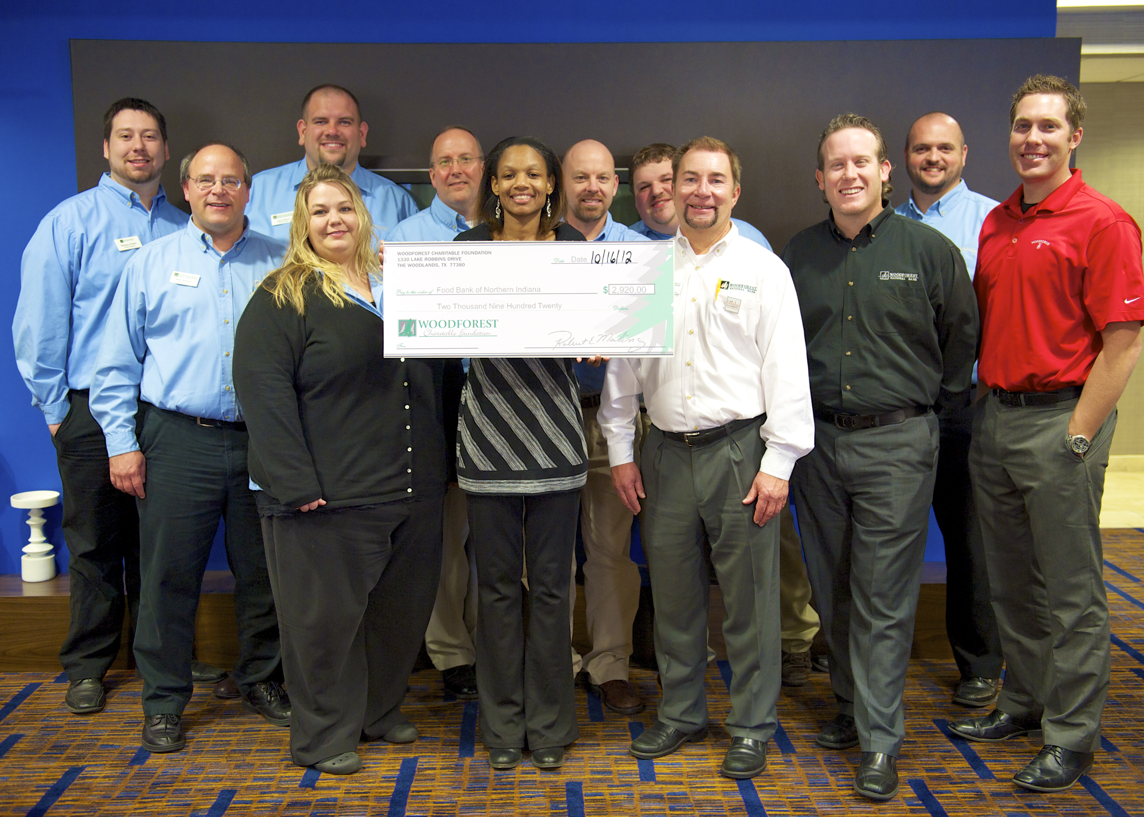 Food Bank of Northern Indiana receives $2,930 donation from Woodforest Charitable Foundation.