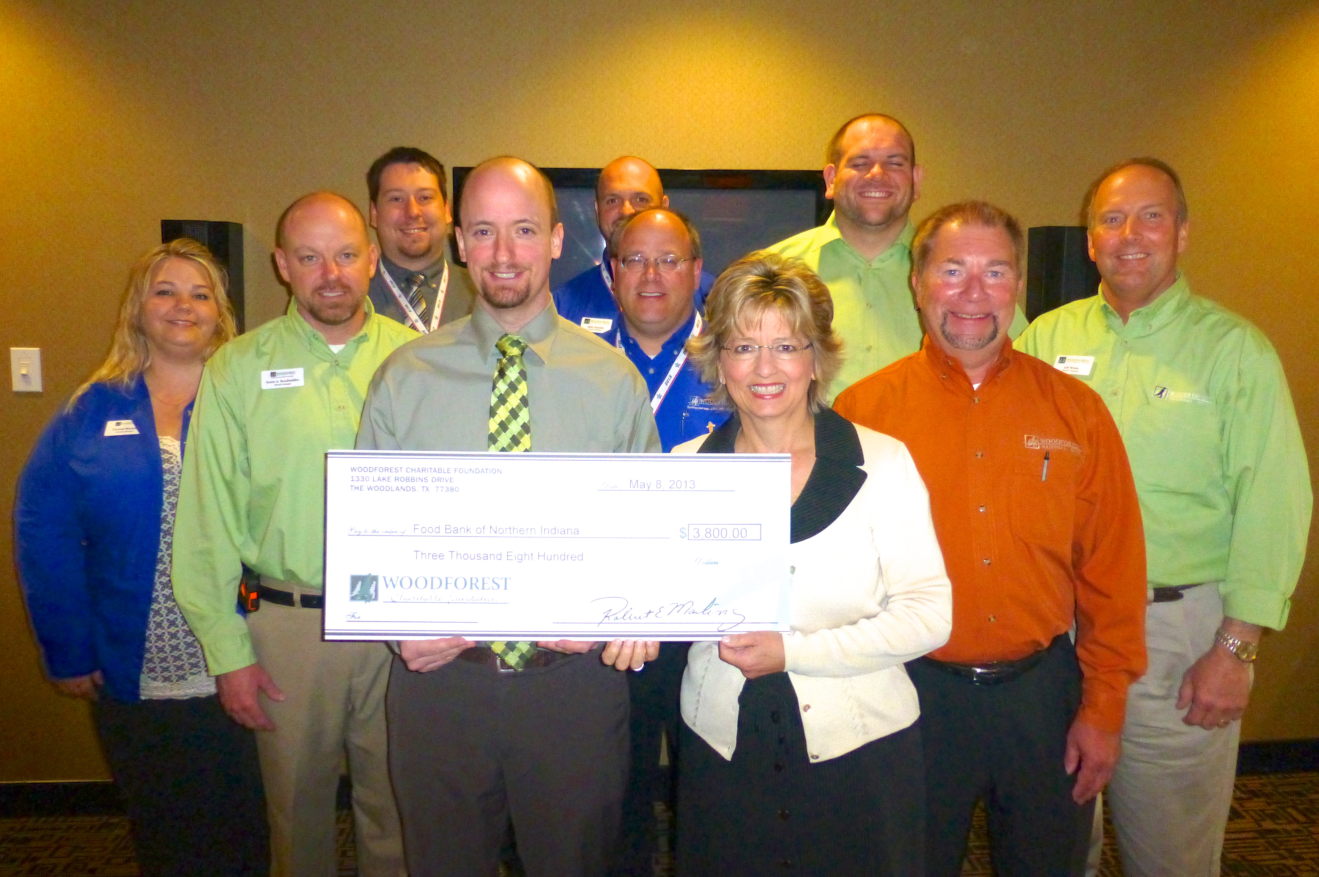 Food Bank of Northern Indiana Receives $3,800 donation from Woodforest Charitable Foundation.