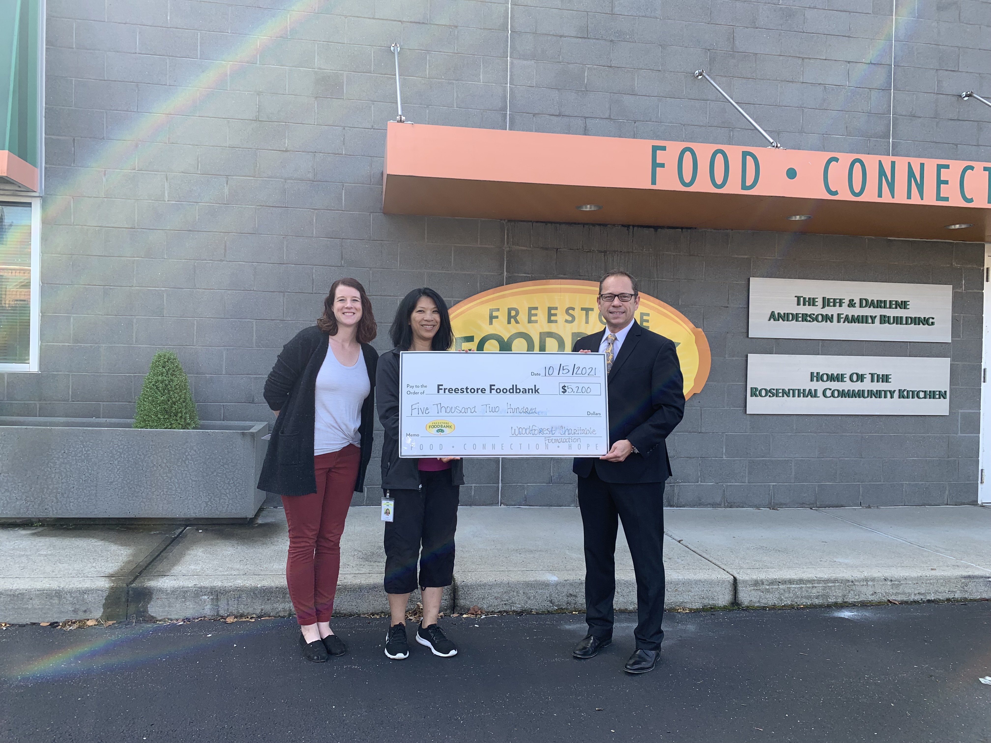 Freestore Foodbank recently received a $5,200.00 donation from WCF.