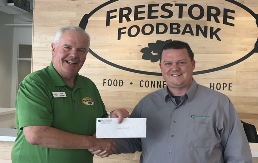 Freestore Foodbank recently received a $5,200.00 donation from WCF.
