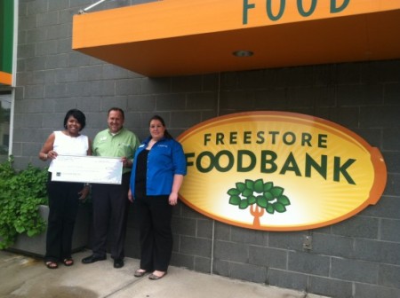 Freestore Foodbank receives $3,455 donation from Woodforest Charitable Foundation.