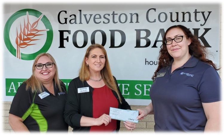 Galveston County Food Bank recently received a $2,000 donation from WCF.