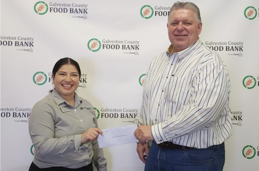 Galveston Food Bank recently received a $3,000.00 donation from WCF.