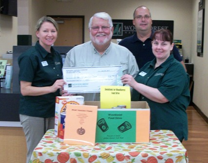 Golden Harvest Food Bank receives $2,525 donation from Woodforest Charitable Foundation.