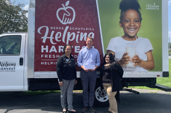 Greater Berks Food Bank recently received a $3,900.00 donation from WCF.