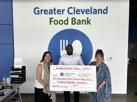 Greater Cleveland Foodbank recently received a $1,755.00 donation from WCF.