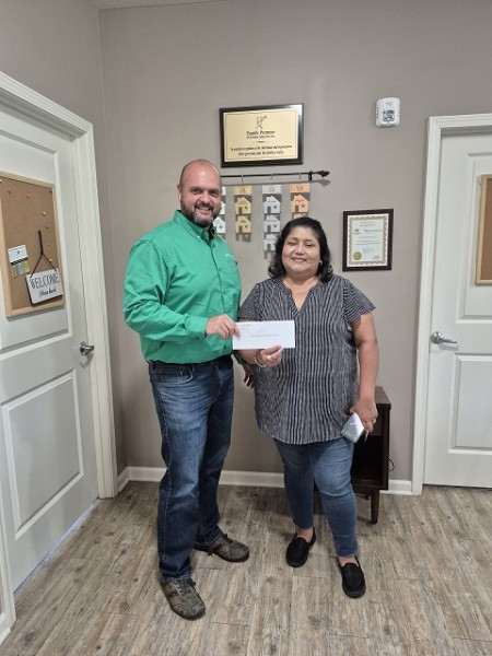 Family Promise of Greater Lafayette recently received a $500.00 donation from WCF.
