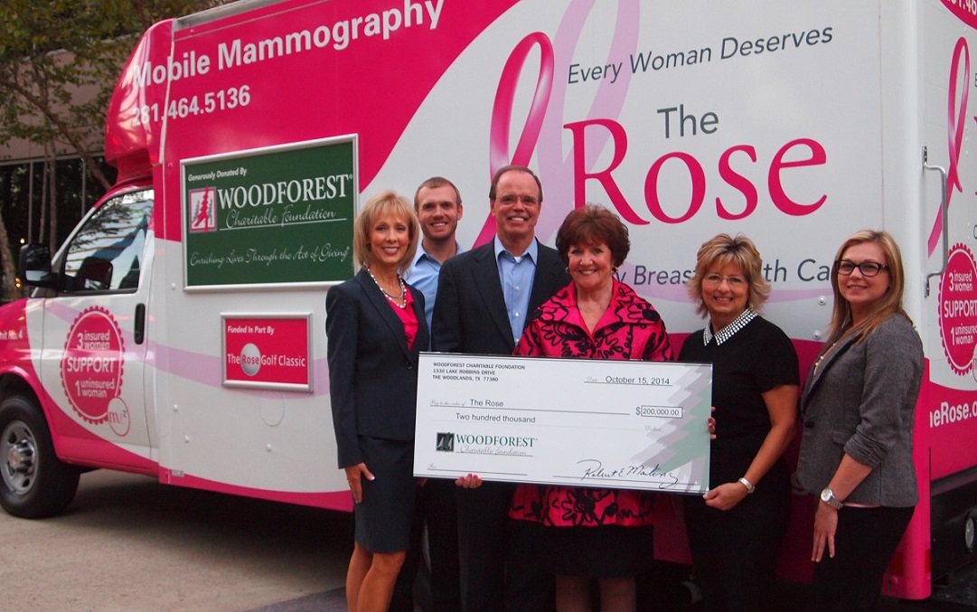 The Rose receives a major gift of $200,000 from Woodforest Charitable Foundation.