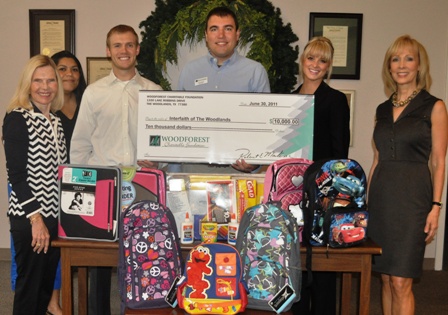 Interfaith of The Woodlands’ Back-to-School Drive Receives $10,000 Donation