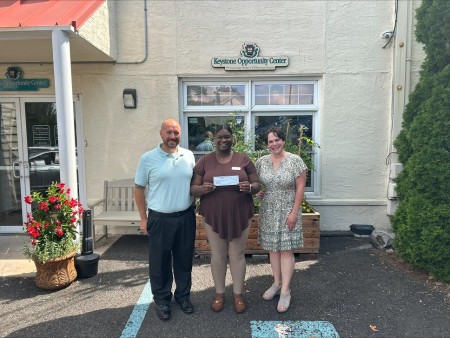 Keystone Opportunity Center recently received a $1,000.00 donation from WCF.