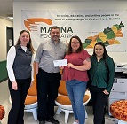 MANNA Foodbank recently received a $1,215.00 donation from WCF.