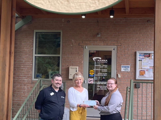 MANNA Food Bank recently received a $4,160.00 donation from WCF.