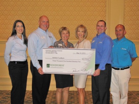 MANNA Food Bank receives $3,175 donation from Woodforest Charitable Foundation.