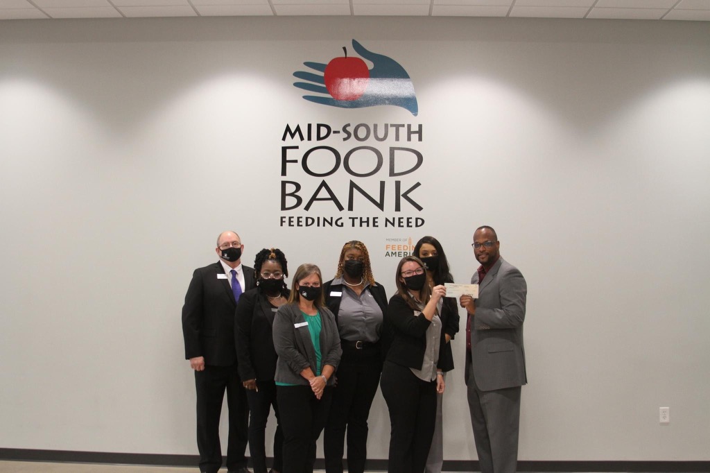 Mid-South Food Bank received a $12,640.00 donation from WCF.