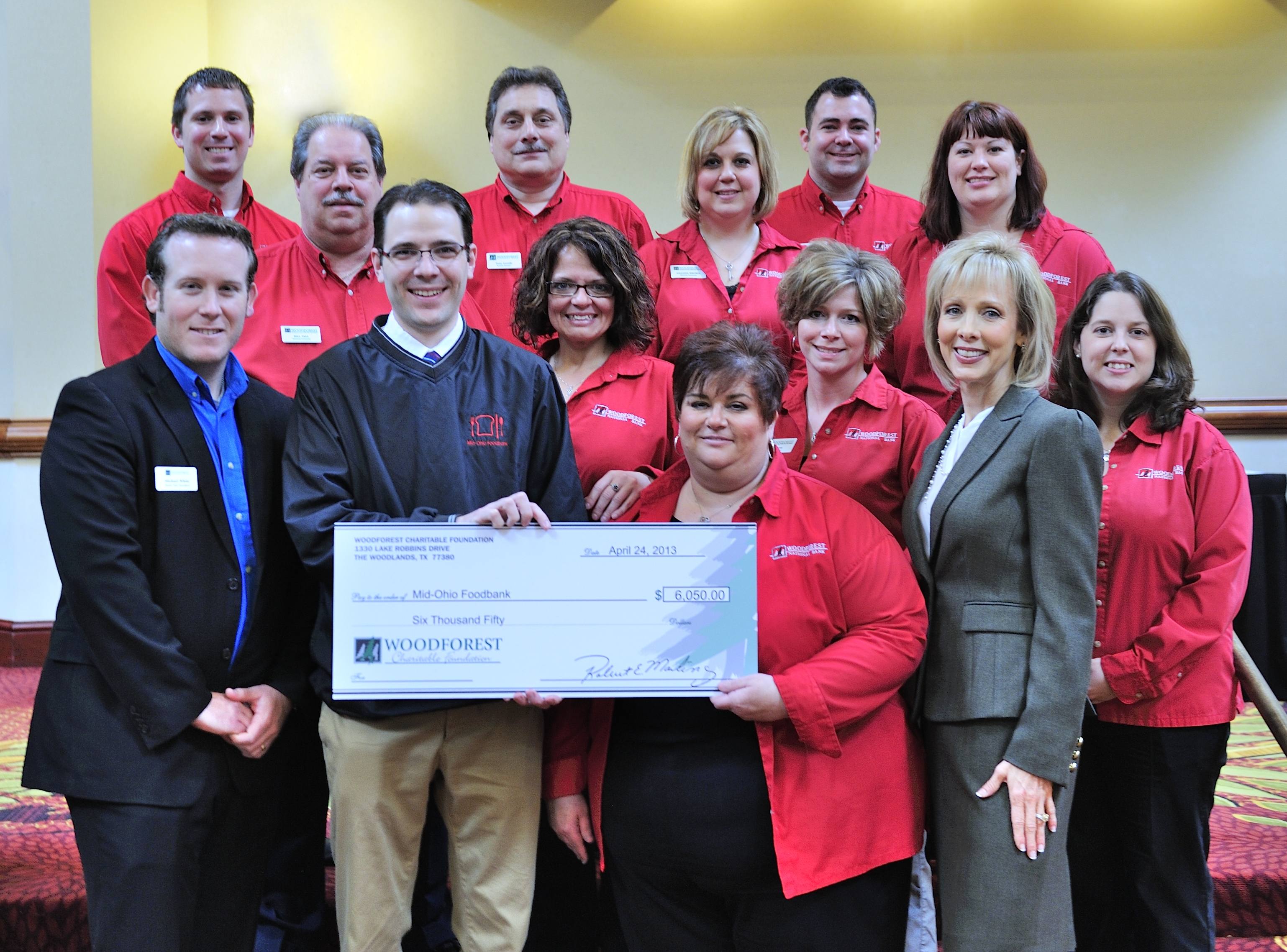 Mid-Ohio Food Bank receives $6,050 donation from Woodforest Charitable Foundation.