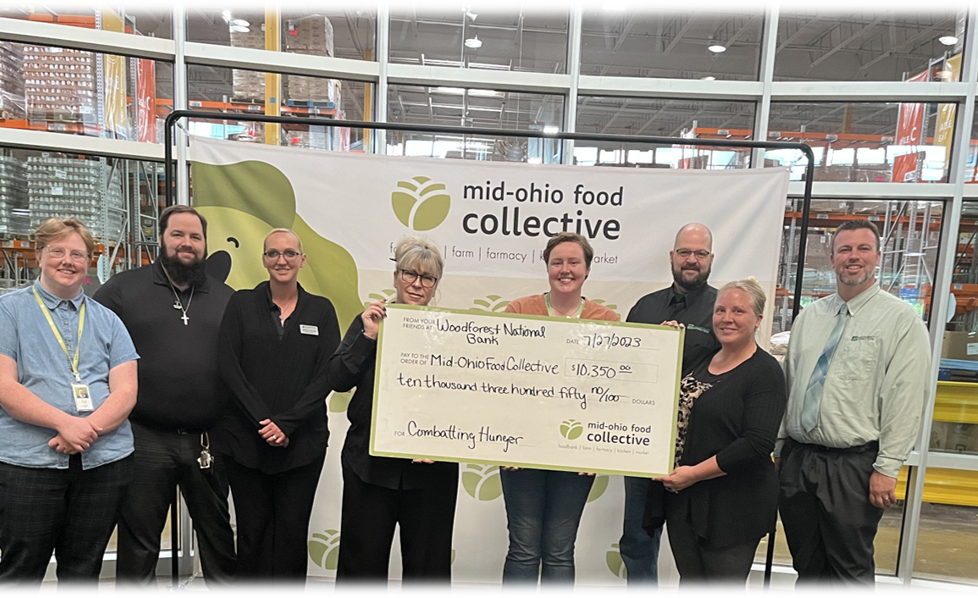 Mid-Ohio Food Bank recently received a $10,350.00 donation from WCF.