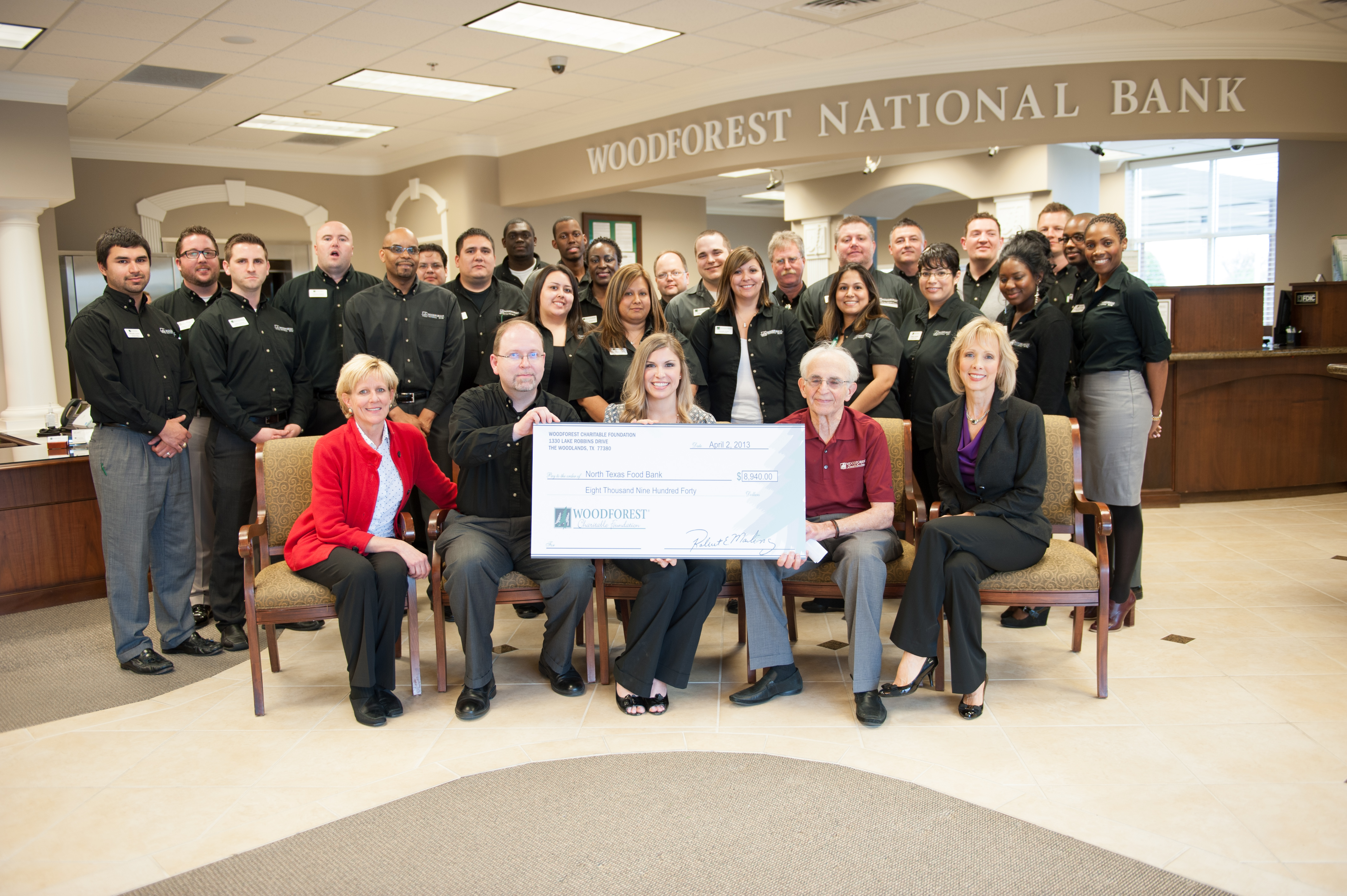 North Texas Food Bank receives $8,940 donation from Woodforest Charitable Foundation.