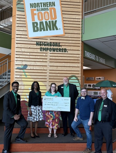 Northern Illinois Food Bank recently received a $6,035.00 donation from WCF.