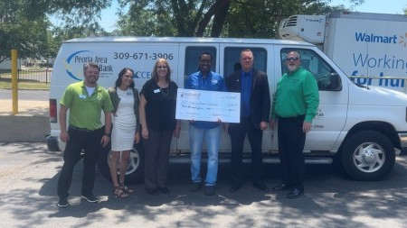 Peoria Area Food Bank recently received a $2,015.00 donation from WCF.