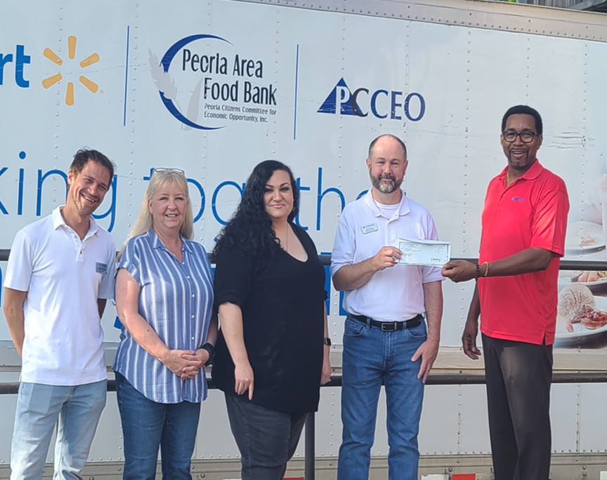 Peoria Area Food Bank received a donation from WCF.