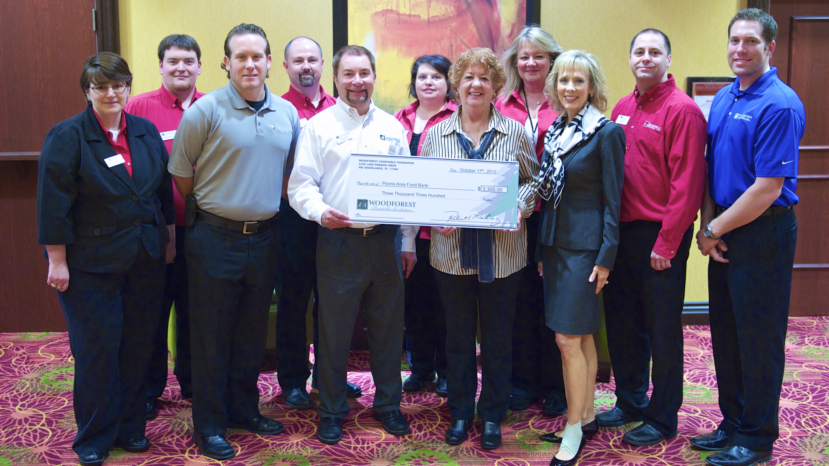Peoria Area Food Bank receives $3,300 donation from WCF.