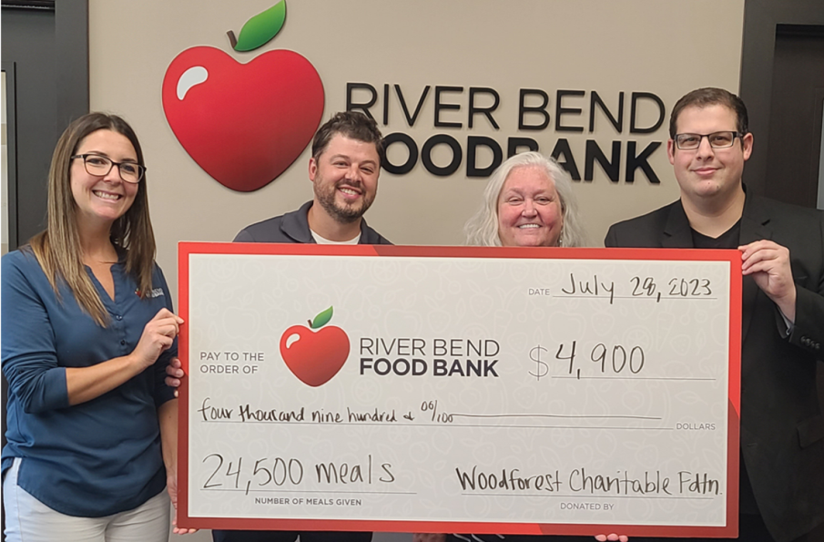 River Bend Foodbank received a donation from WCF.