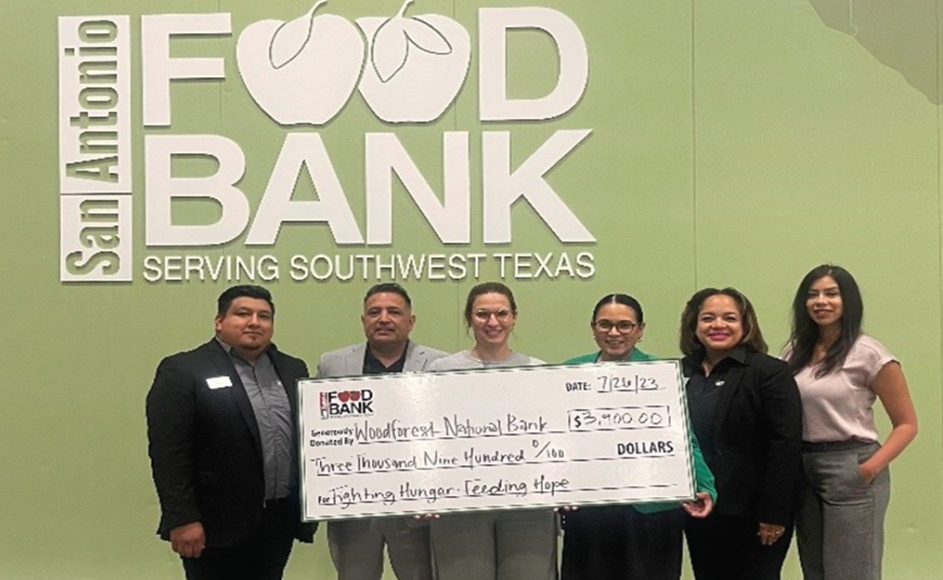 San Antonio Food Bank recently received a $3,900.00 donation from WCF.