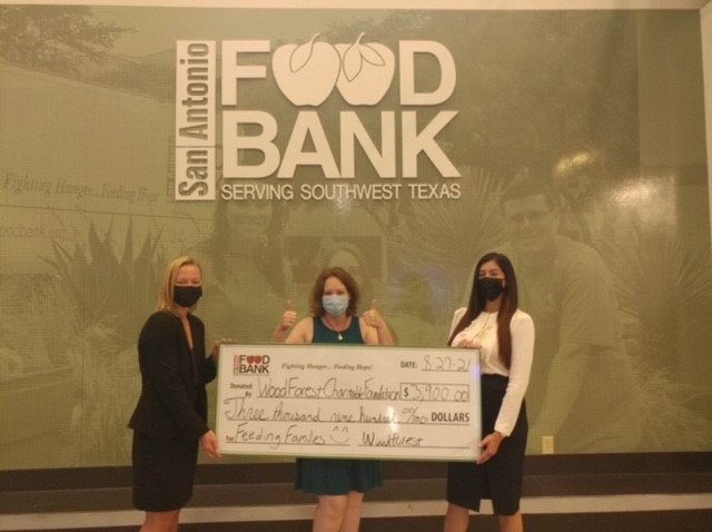 San Antonio Food Bank recently received a $3,900.00 donation from WCF.