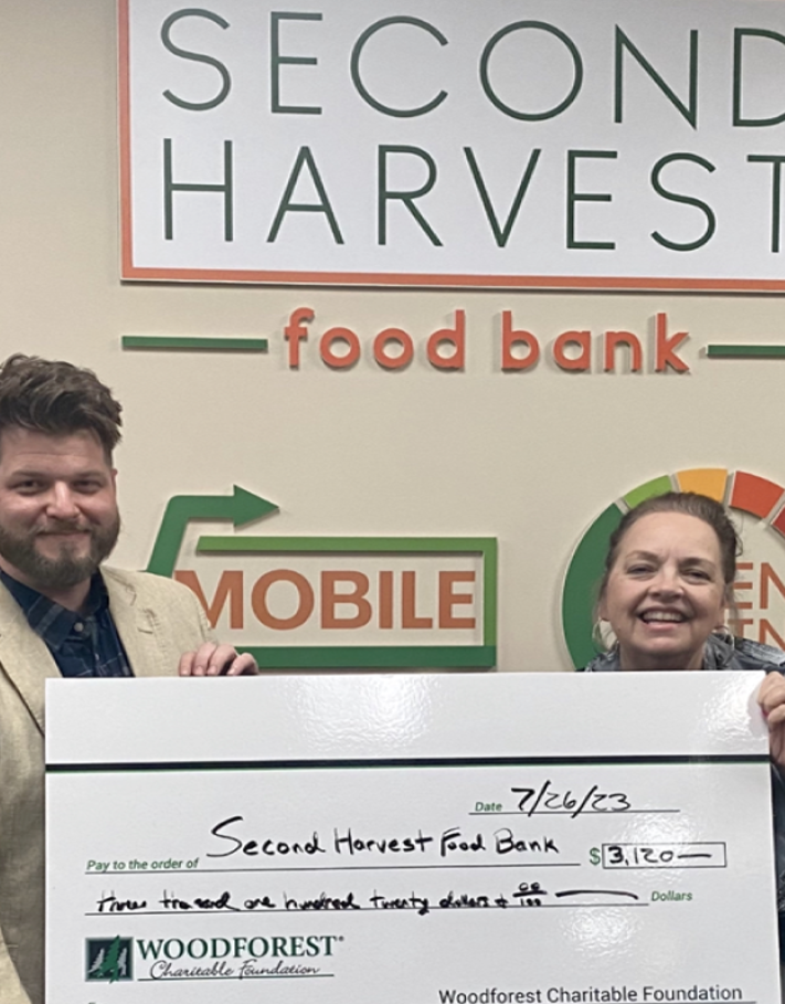 Second harvest Food Bank of East Central Indiana received a donation from WCF.